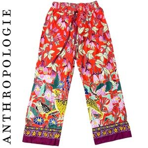 The Art of Anthropologie Lil Sire Cheetah Dreams Flannel Sleep Pajama Pants M